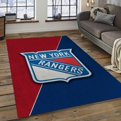 NHL New York Rangers Hockey Team Logo Sport Carpet Rectangle Area Rug For Living Room NYR35