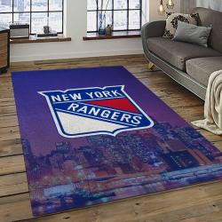 NHL New York Rangers Hockey Team Logo Sport Carpet Rectangle Area Rug For Living Room NYR36