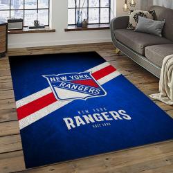 NHL New York Rangers Hockey Team Logo Sport Carpet Rectangle Area Rug For Living Room NYR39