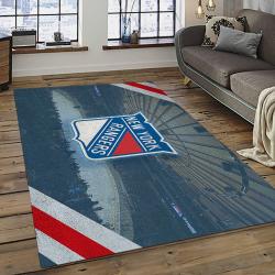 NHL New York Rangers Hockey Team Logo Sport Carpet Rectangle Area Rug For Living Room NYR45