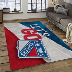 NHL New York Rangers Hockey Team Logo Sport Carpet Rectangle Area Rug For Living Room NYR47