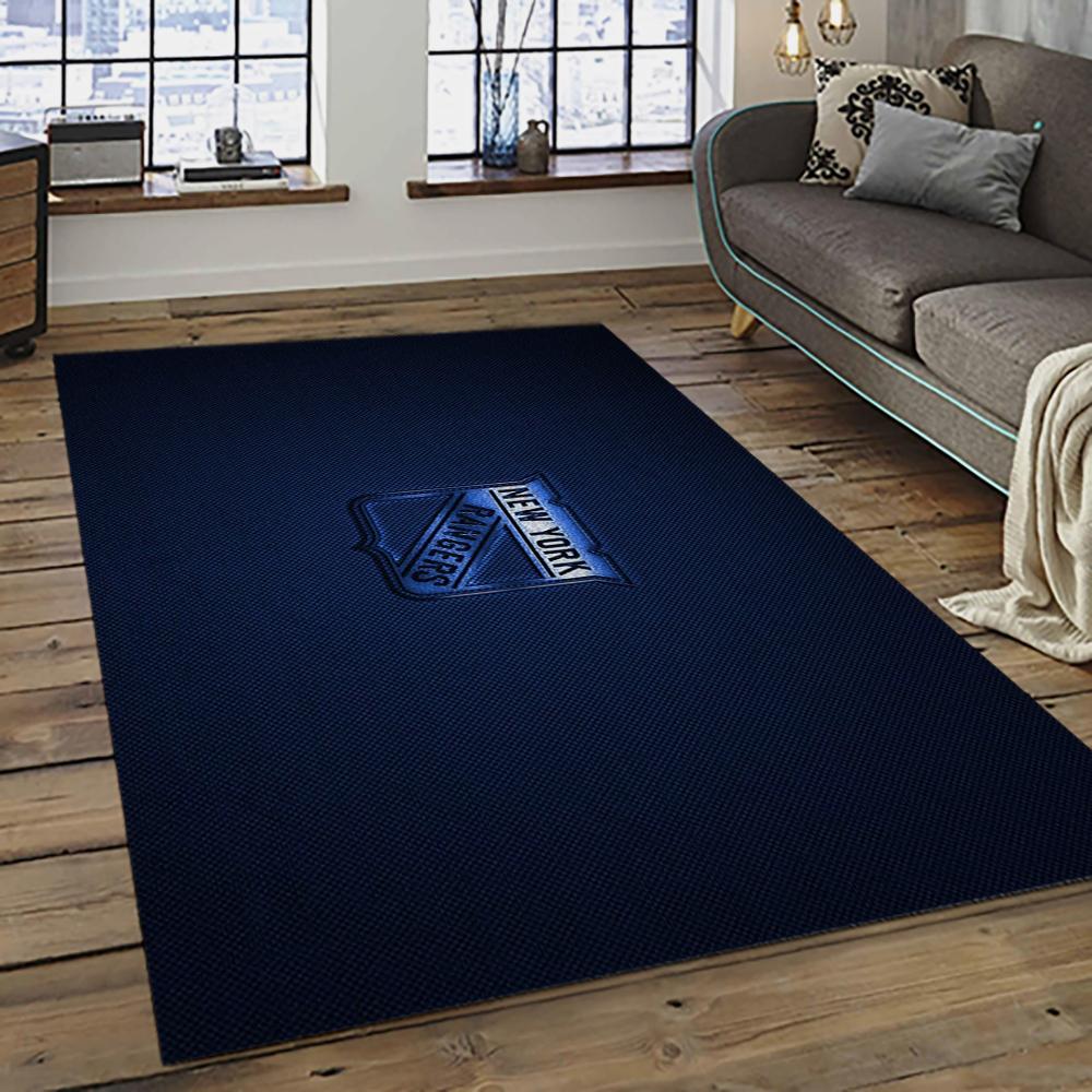 NHL New York Rangers Hockey Team Logo Sport Carpet Rectangle Area Rug For Living Room NYR57