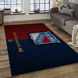 NHL New York Rangers Hockey Team Logo Sport Carpet Rectangle Area Rug For Living Room NYR59