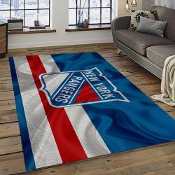 NHL New York Rangers Hockey Team Logo Sport Carpet Rectangle Area Rug For Living Room NYR64
