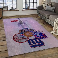 NHL New York Rangers Hockey Team Logo Sport Carpet Rectangle Area Rug For Living Room NYR69
