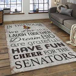 NHL Ottawa Senators Hockey Team Logo Sport Carpet Rectangle Area Rug For Living Room OS04