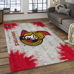 NHL Ottawa Senators Hockey Team Logo Sport Carpet Rectangle Area Rug For Living Room OS10