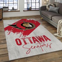 NHL Ottawa Senators Hockey Team Logo Sport Carpet Rectangle Area Rug For Living Room OS12