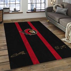 NHL Ottawa Senators Hockey Team Logo Sport Carpet Rectangle Area Rug For Living Room OS17