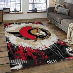 NHL Ottawa Senators Hockey Team Logo Sport Carpet Rectangle Area Rug For Living Room OS18