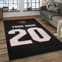 NHL Ottawa Senators Hockey Team Logo Sport Carpet Rectangle Area Rug For Living Room OS25