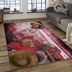 NHL Ottawa Senators Hockey Team Logo Sport Carpet Rectangle Area Rug For Living Room OS31