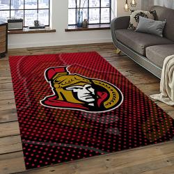 NHL Ottawa Senators Hockey Team Logo Sport Carpet Rectangle Area Rug For Living Room OS33