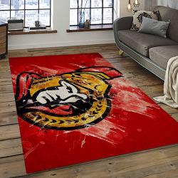 NHL Ottawa Senators Hockey Team Logo Sport Carpet Rectangle Area Rug For Living Room OS34