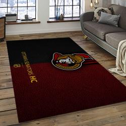NHL Ottawa Senators Hockey Team Logo Sport Carpet Rectangle Area Rug For Living Room OS35