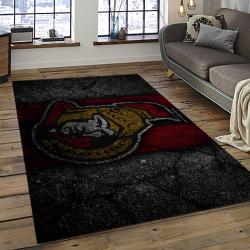 NHL Ottawa Senators Hockey Team Logo Sport Carpet Rectangle Area Rug For Living Room OS37