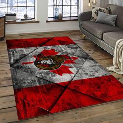 NHL Ottawa Senators Hockey Team Logo Sport Carpet Rectangle Area Rug For Living Room OS41