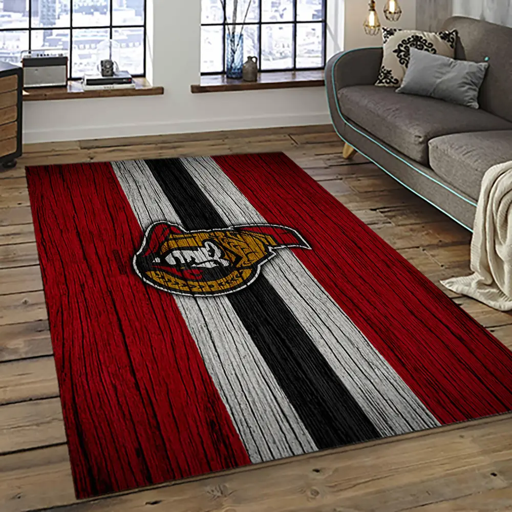 NHL Ottawa Senators Hockey Team Logo Sport Carpet Rectangle Area Rug For Living Room OS45