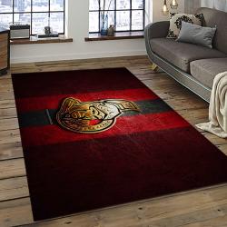 NHL Ottawa Senators Hockey Team Logo Sport Carpet Rectangle Area Rug For Living Room OS46