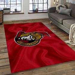 NHL Ottawa Senators Hockey Team Logo Sport Carpet Rectangle Area Rug For Living Room OS49