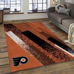 NHL Philadelphia Flyers Hockey Team Logo Sport Carpet Rectangle Area Rug For Living Room PF05