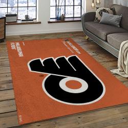 NHL Philadelphia Flyers Hockey Team Logo Sport Carpet Rectangle Area Rug For Living Room PF09