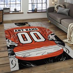 NHL Philadelphia Flyers Hockey Team Logo Sport Carpet Rectangle Area Rug For Living Room PF11