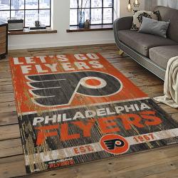 NHL Philadelphia Flyers Hockey Team Logo Sport Carpet Rectangle Area Rug For Living Room PF13
