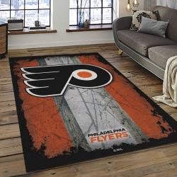 NHL Philadelphia Flyers Hockey Team Logo Sport Carpet Rectangle Area Rug For Living Room PF15