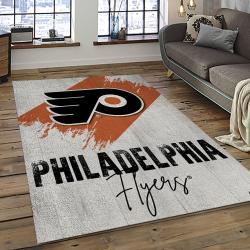 NHL Philadelphia Flyers Hockey Team Logo Sport Carpet Rectangle Area Rug For Living Room PF17