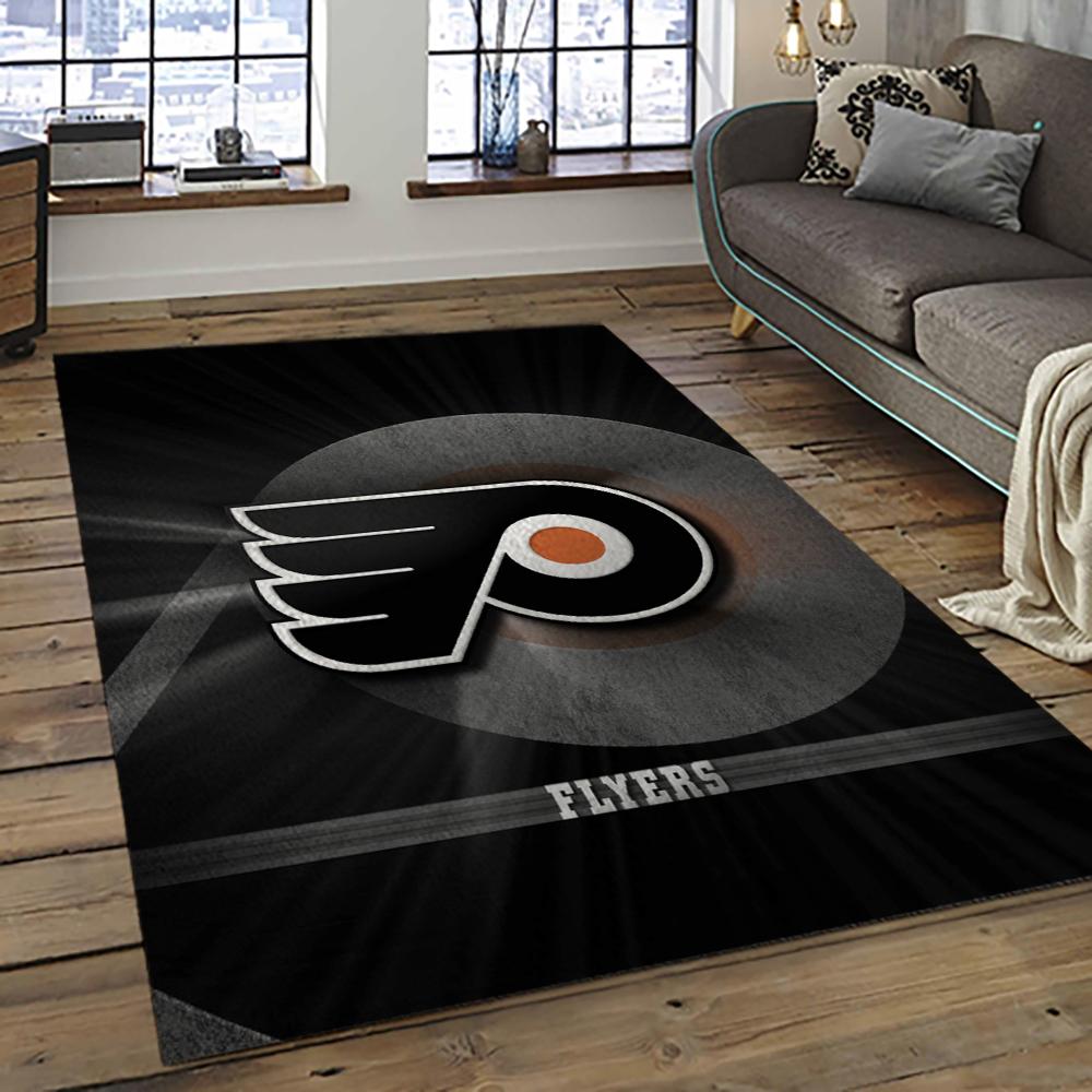 NHL Philadelphia Flyers Hockey Team Logo Sport Carpet Rectangle Area Rug For Living Room PF23