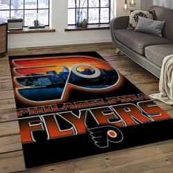NHL Philadelphia Flyers Hockey Team Logo Sport Carpet Rectangle Area Rug For Living Room PF26