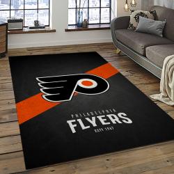 NHL Philadelphia Flyers Hockey Team Logo Sport Carpet Rectangle Area Rug For Living Room PF28