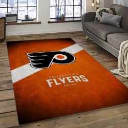 NHL Philadelphia Flyers Hockey Team Logo Sport Carpet Rectangle Area Rug For Living Room PF30