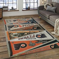 NHL Philadelphia Flyers Hockey Team Logo Sport Carpet Rectangle Area Rug For Living Room PF46