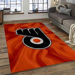 NHL Philadelphia Flyers Hockey Team Logo Sport Carpet Rectangle Area Rug For Living Room PF54