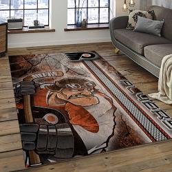 NHL Philadelphia Flyers Hockey Team Logo Sport Carpet Rectangle Area Rug For Living Room PF59