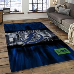 NHL Tampa Bay Lightning Hockey Team Logo Sport Carpet Rectangle Area Rug For Living Room TBL06