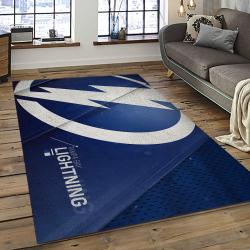 NHL Tampa Bay Lightning Hockey Team Logo Sport Carpet Rectangle Area Rug For Living Room TBL22