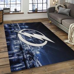 NHL Tampa Bay Lightning Hockey Team Logo Sport Carpet Rectangle Area Rug For Living Room TBL23