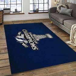 NHL Tampa Bay Lightning Hockey Team Logo Sport Carpet Rectangle Area Rug For Living Room TBL24