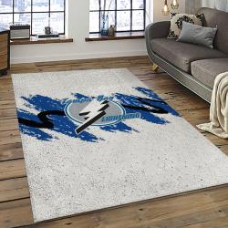 NHL Tampa Bay Lightning Hockey Team Logo Sport Carpet Rectangle Area Rug For Living Room TBL25