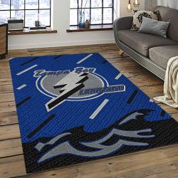 NHL Tampa Bay Lightning Hockey Team Logo Sport Carpet Rectangle Area Rug For Living Room TBL36