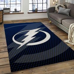 NHL Tampa Bay Lightning Hockey Team Logo Sport Carpet Rectangle Area Rug For Living Room TBL39