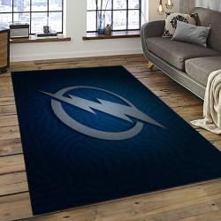 NHL Tampa Bay Lightning Hockey Team Logo Sport Carpet Rectangle Area Rug For Living Room TBL40