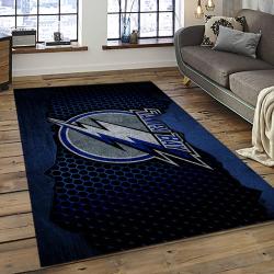 NHL Tampa Bay Lightning Hockey Team Logo Sport Carpet Rectangle Area Rug For Living Room TBL50