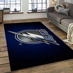 NHL Tampa Bay Lightning Hockey Team Logo Sport Carpet Rectangle Area Rug For Living Room TBL59