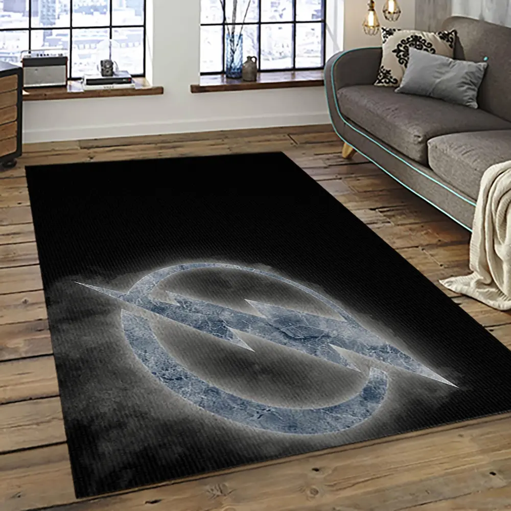 NHL Tampa Bay Lightning Hockey Team Logo Sport Carpet Rectangle Area Rug For Living Room TBL64