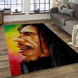 Singer Bob Marley Music Carpet Rectangle Area Rug For Living Room Bedroom Decor BM01