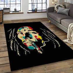 Singer Bob Marley Music Carpet Rectangle Area Rug For Living Room Bedroom Decor BM06